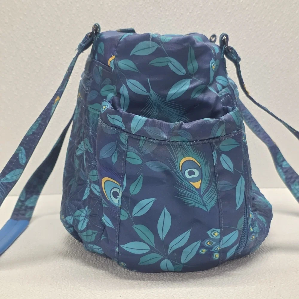 Lug Scuttle Peacock Blue Large Shoulder Bag Purse